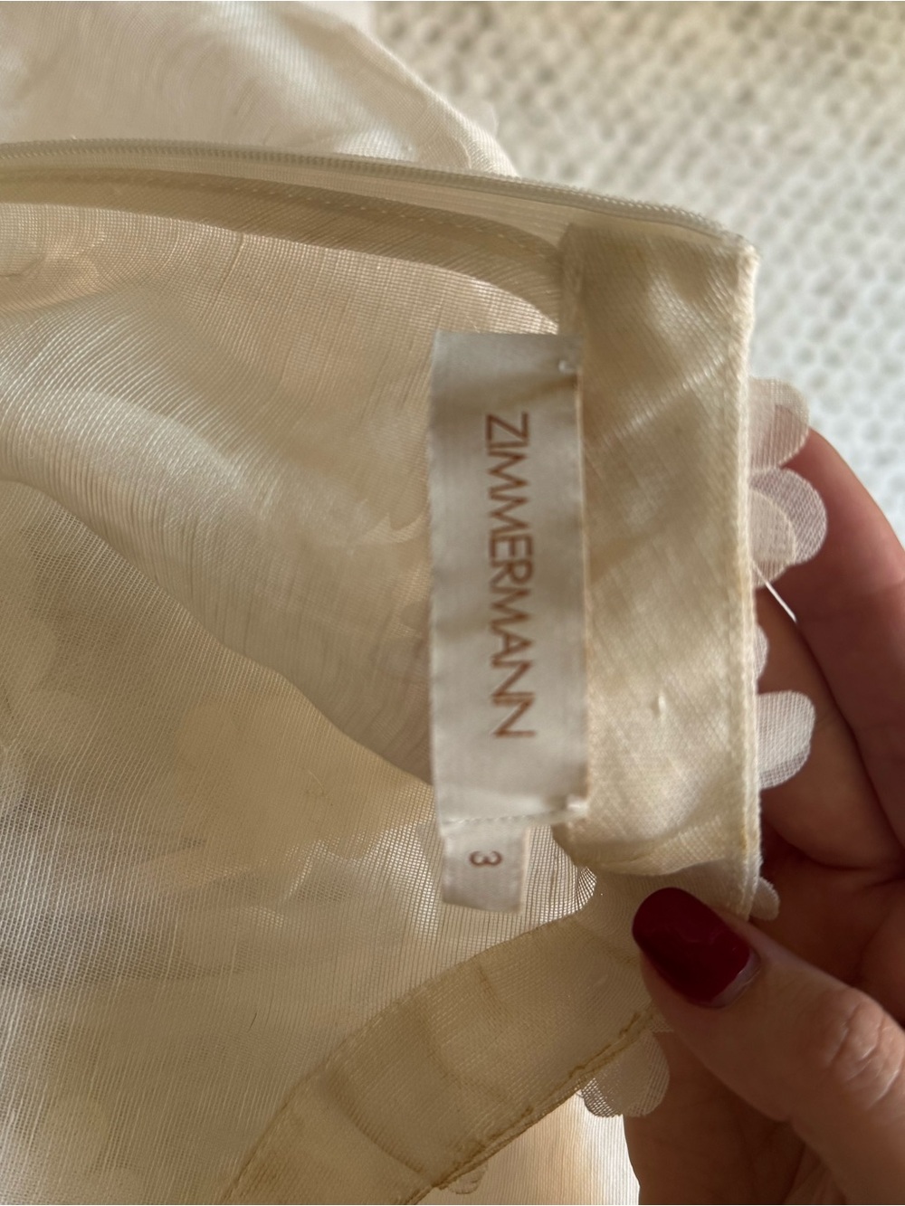 Zimmermann White Floral Lace Mini Dress - Picture 6 of 6